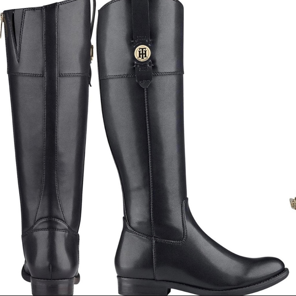 Tommy Hilfiger Women's Shano-Wc Wide Calf Classic Riding Boot